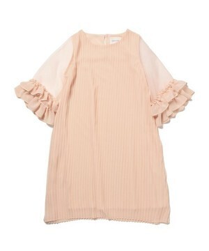 CAROLINA GLASER シフォン プリーツ ワンピース