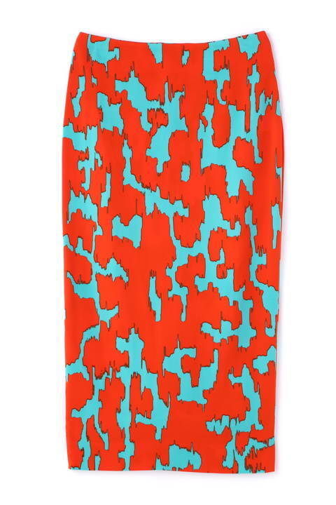DIANE von FURSTENBERG TAILORED MIDI PENCIL SKIRT