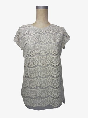 gracis オーバーレースチュニックTシャツ