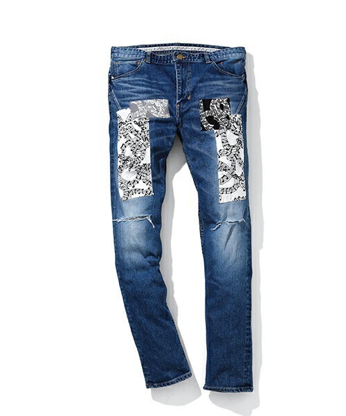 n(n) BY NUMBER (N)INE SKINNY PANTS_STRETCH DENIM(DAMAGE_NOTE)