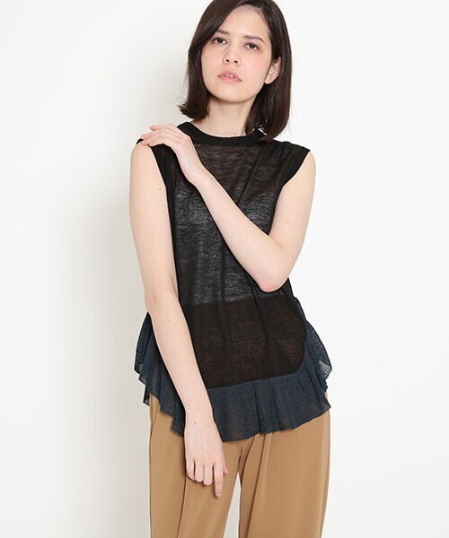 Droite lautreamont 片畦フリルニット