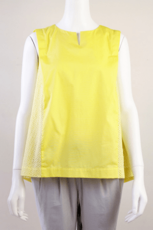 trois 【T61-3124】trois/レース切替ノースリーブブラウス