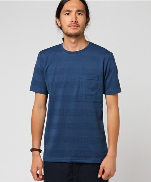 a.v.v ハニカムジャカードボーダーTシャツS/S