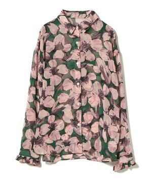 Ray BEAMS シフォン フリル ボウタイ ブラウス