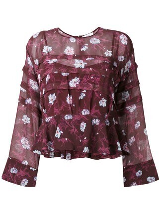 CARVEN フローラル ブラウス