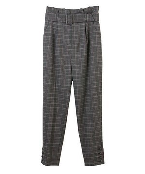 31 Sons de mode グレンチェック裾釦付きパンツ