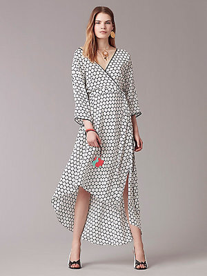 DIANE von FURSTENBERG Long Sleeve Asymmetric Hem Dress