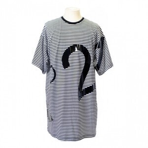 N°21 ロゴテープ入りオーバーサイズボーダー半袖Tシャツ
