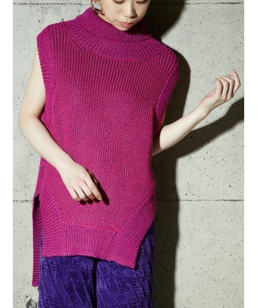 PAMEO POSE GLOSSY KNIT VEST