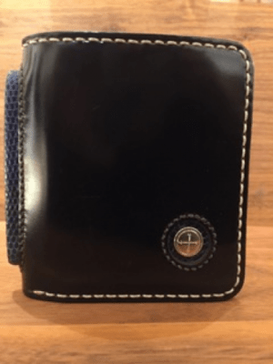 GRANT 二つ折り財布 リザード背飾り