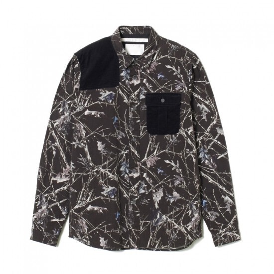 White Mountaineering FOREST CAMOUFLAGE PRINTED TWILL HUNTING SHIRT