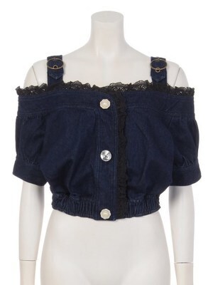 Swankiss Kz denim ofusyoru TOPS