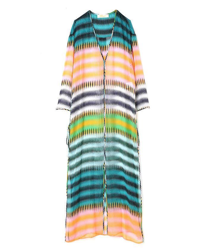 DIANE von FURSTENBERG 《SWIM》L/S TUNIC FLOOR LENGTH DRS