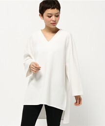 ENFOLD ダブルクロス①ロングスリットVネックPO