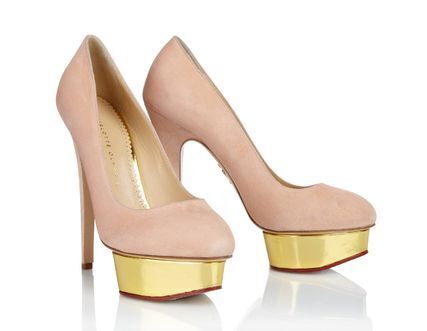 Charlotte Olympia Dolly suede platform pumps
