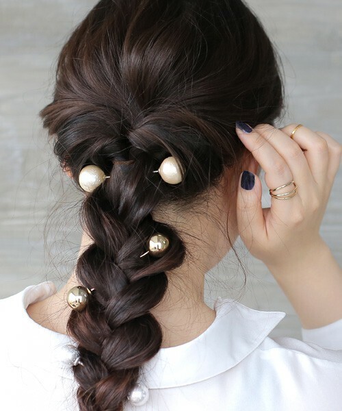 Ane Mone コットンパール・ヘアバトン