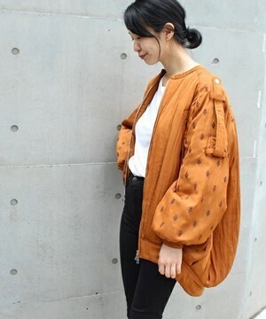 ELIN ELIN 刺繍オーバーサイズブルゾン