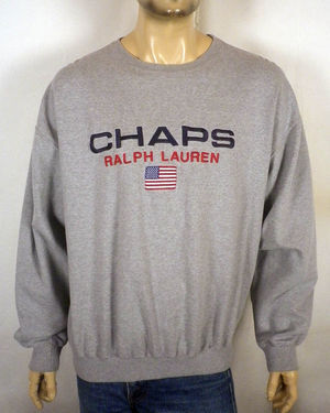 Ralph Lauren Chaps Polo Usa Flag Sweatshirt Sewn