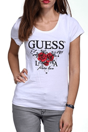 GUESS Ss Rn Rose L.a. Tee