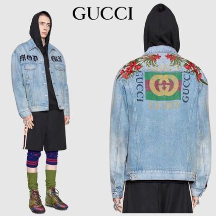 GUCCI EMBROIDERED デニム ジャケット