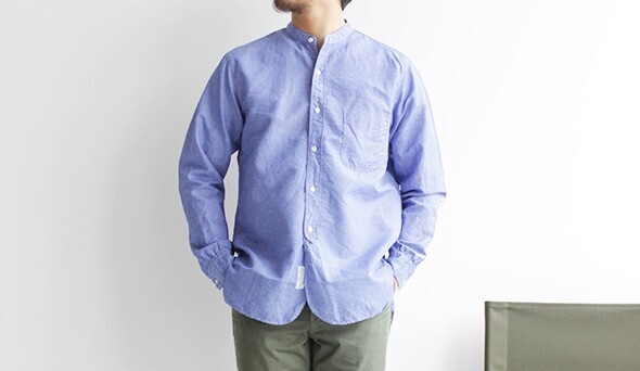 *A VONTADE Banded Collar Shirts.