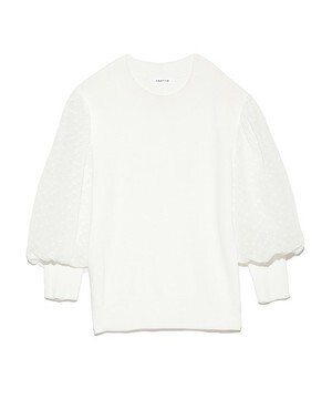 FRAY I.D ドビードットスリーブニット