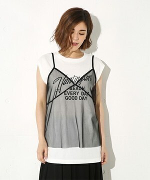 AZUL by moussy レイヤードロゴTEE