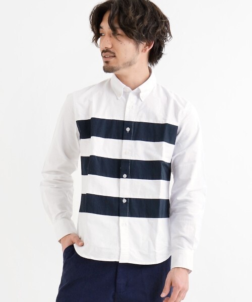 J.FERRY ワイドボーダーシャツ