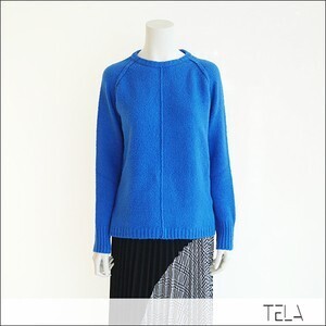 TELA ラグランスリーブコットンセーター
