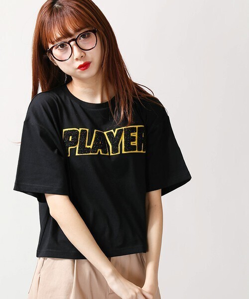 WEGO ラメサガラワッペンTシャツ