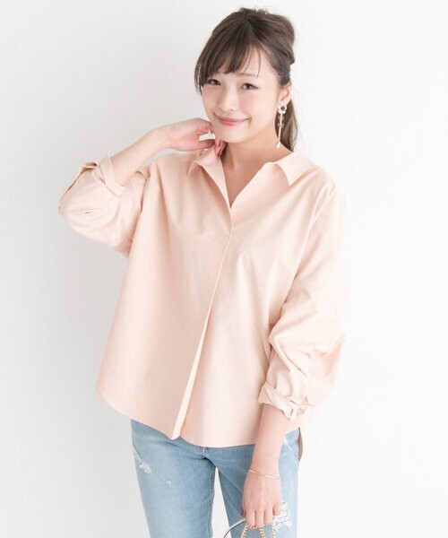 URBAN RESEARCH ROSSO タックオーバーシャツプルオーバー