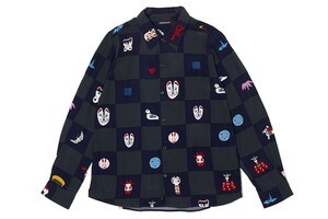Bohemians EDO 市松 RAYON OPEN COL SHIRTS