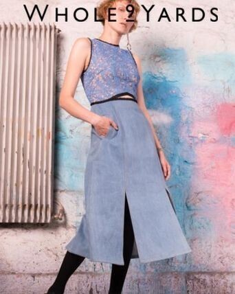 WHOLE9YARDS PEEK-A-BOO SLEEVELESS SLIT DRESS