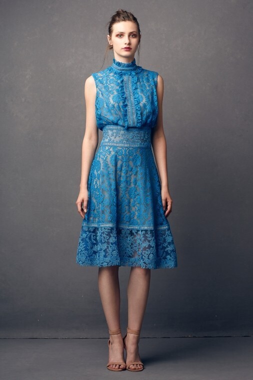 TADASHI SHOJI ノースリーブレース ミディアムドレス