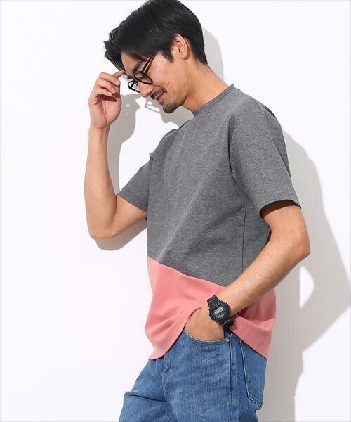 ADAM ET ROPE' ポンチライン切り替えTシャツ