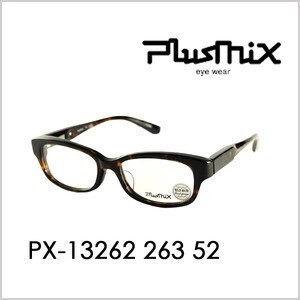 plusmix アンバーデミ伊達メガネ