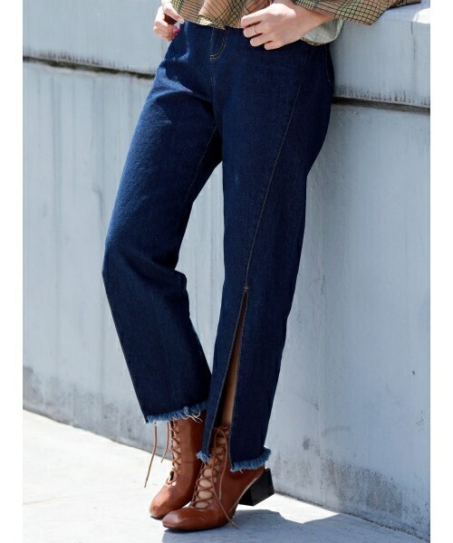 MURUA フロントスリットDENIMパンツ