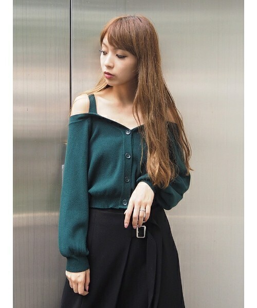 MURUA 3WAYオフショルニットカーディガン