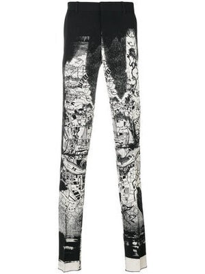 Alexander McQueen プリントテーラードパンツ
