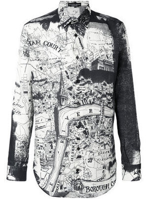 Alexander McQueen London Map シャツ