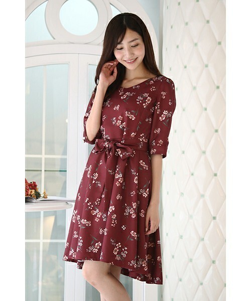 PATTERN fiona 花柄フィッシュテールワンピース