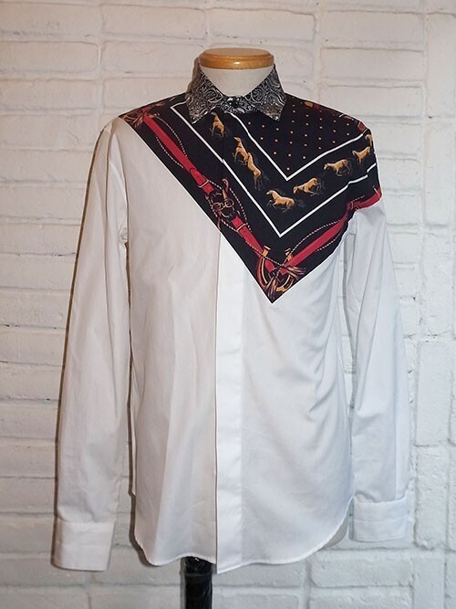 yoshio kubo MIX PRINT BANDANA SHIRTS