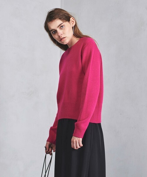 UNITED ARROWS カシミヤ クルーネックニット