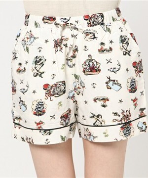 GUILD PRIME WOMENS クラシックマリーンパジャマショートパンツ