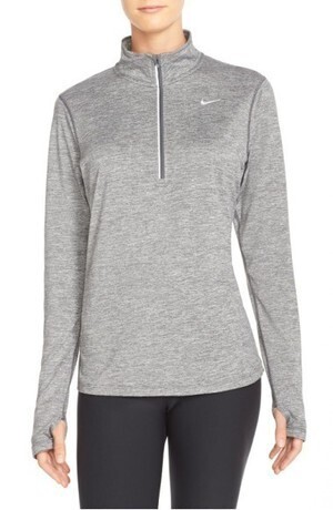 NIKE Heather Element Dri-FIT Half Zip Performance Top