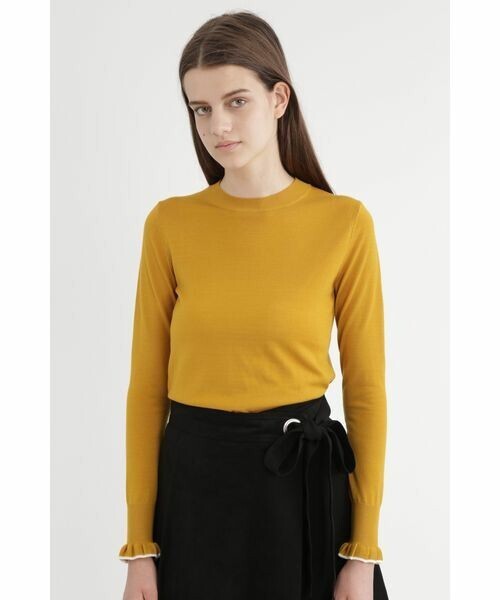 JILLSTUART ロピ袖ラッフルニット