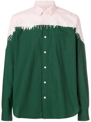 sacai バイカラー シャツ