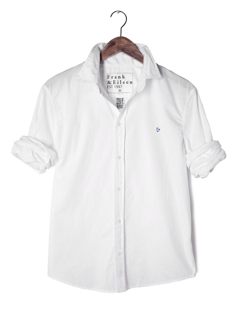Frank & Eileen Mens Paul Story of Love Heart Poplin Shirt