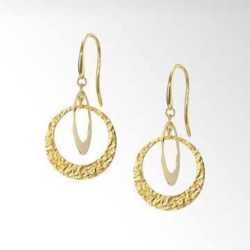 STAR JEWELRY CIRCLE DANGLE PIERCED EARRINGS