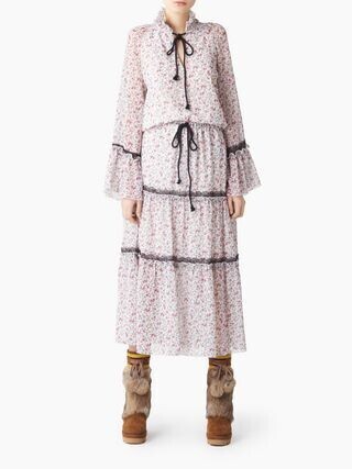 SEE BY CHLOE 「All-over roses」プリント入りブラウス